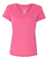 Hanes 42VT Ladies' X-Temp Triblend V-Neck T-Shirt #color_JZZBRRY PNK TRBL