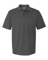 Hanes 055P Men's 6.5 oz. X-Temp Piqu Short-Sleeve Polo with Fresh IQ #color_CHARCOAL HEATHER