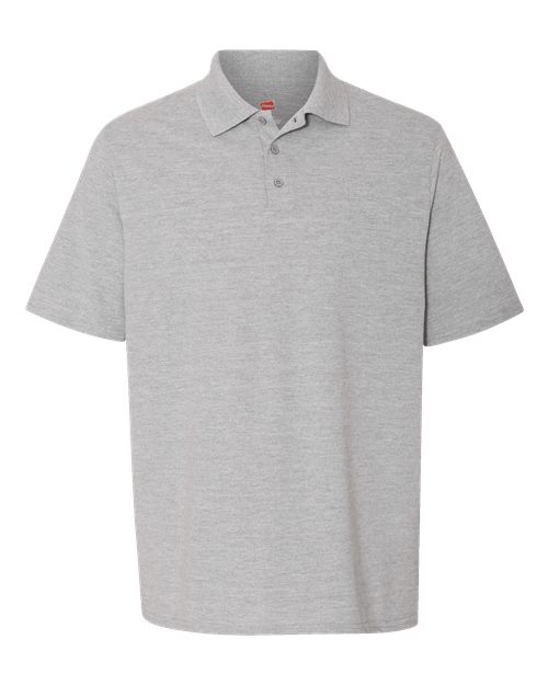 Hanes 055P Men's 6.5 oz. X-Temp Piqu Short-Sleeve Polo with Fresh IQ #color_LIGHT STEEL