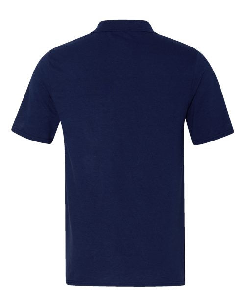 Hanes 055P Men's 6.5 oz. X-Temp Piqu Short-Sleeve Polo with Fresh IQ #color_NAVY