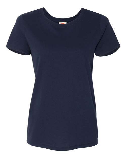 Hanes 5680 Ladies' Essentials Relaxed Fit T-Shirt #color_NAVY