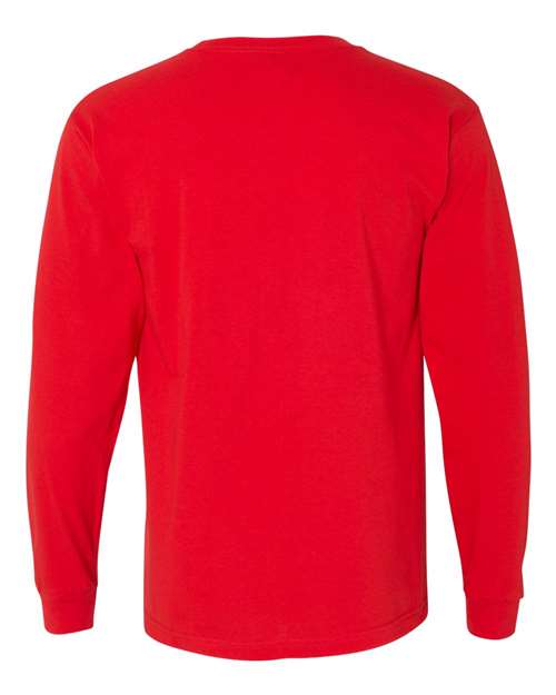 Bayside BA5060 Adult Long-Sleeve T-Shirt #color_RED