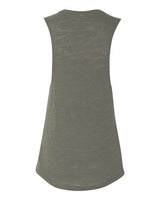 Bella + Canvas B8803 Ladies' Flowy Scoop Muscle Tank #color_OLIVE SLUB