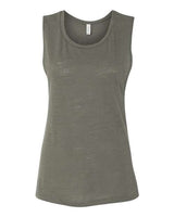Bella + Canvas B8803 Ladies' Flowy Scoop Muscle Tank #color_OLIVE SLUB