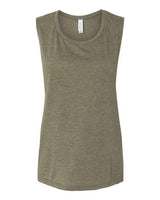 Bella + Canvas B8803 Ladies' Flowy Scoop Muscle Tank #color_HEATHER OLIVE