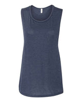 Bella + Canvas B8803 Ladies' Flowy Scoop Muscle Tank #color_HEATHER NAVY