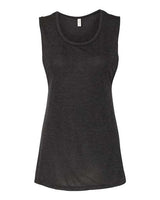 Bella + Canvas B8803 Ladies' Flowy Scoop Muscle Tank #color_BLACK HEATHER