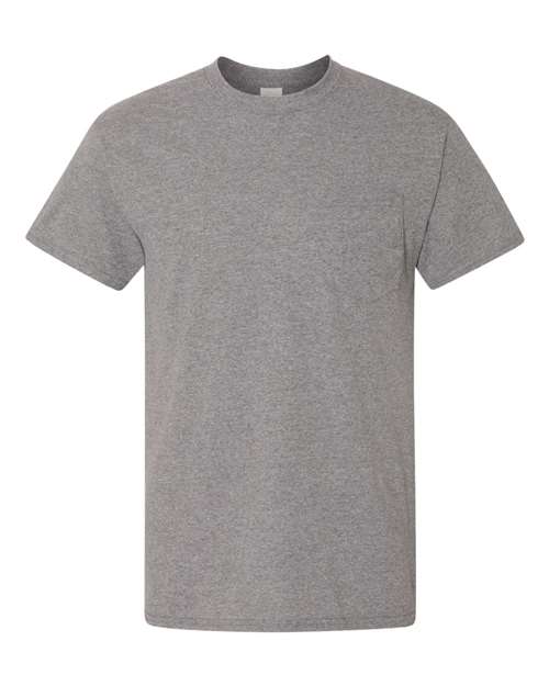 Gildan G830 Adult 50/50 Pocket T-Shirt #color_GRAPHITE HEATHER