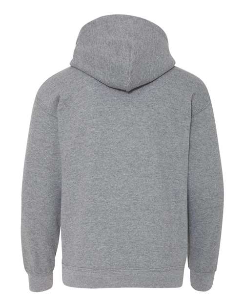 Gildan G185B Youth Heavy Blend 50/50 Hooded Sweatshirt #color_GRAPHITE HEATHER