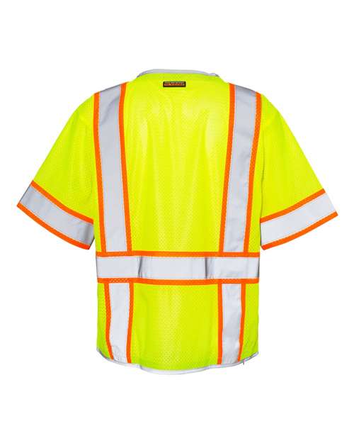 Kishigo 1550-1551 Premium Brilliant Series Heavy Duty Class 3 Vest #color_Lime