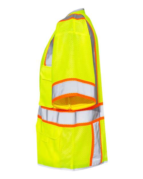 Kishigo 1550-1551 Premium Brilliant Series Heavy Duty Class 3 Vest #color_Lime
