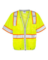 Kishigo 1550-1551 Premium Brilliant Series Heavy Duty Class 3 Vest #color_Lime