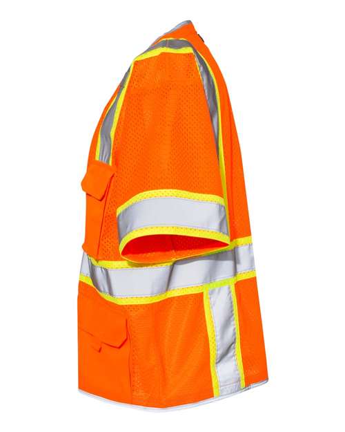 Kishigo 1550-1551 Premium Brilliant Series Heavy Duty Class 3 Vest #color_Orange