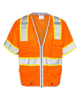 Kishigo 1550-1551 Premium Brilliant Series Heavy Duty Class 3 Vest #color_Orange