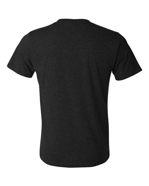 Bella + Canvas 3415C Unisex Triblend V-Neck T-Shirt #color_BLK HTHR TRIBLND