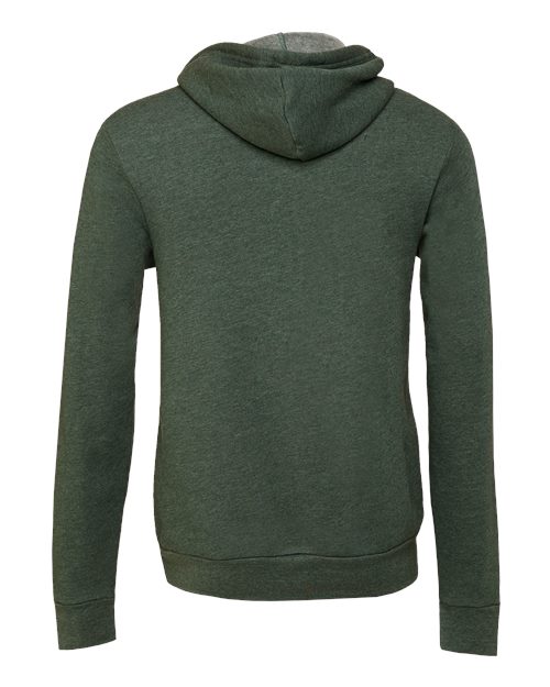 Bella + Canvas 3719 Unisex Sponge Fleece Pullover Hooded Sweatshirt #color_HEATHER FOREST