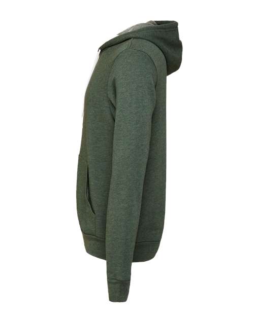 Bella + Canvas 3719 Unisex Sponge Fleece Pullover Hooded Sweatshirt #color_HEATHER FOREST