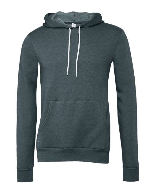 Bella + Canvas 3719 Unisex Sponge Fleece Pullover Hooded Sweatshirt #color_HEATHER SLATE