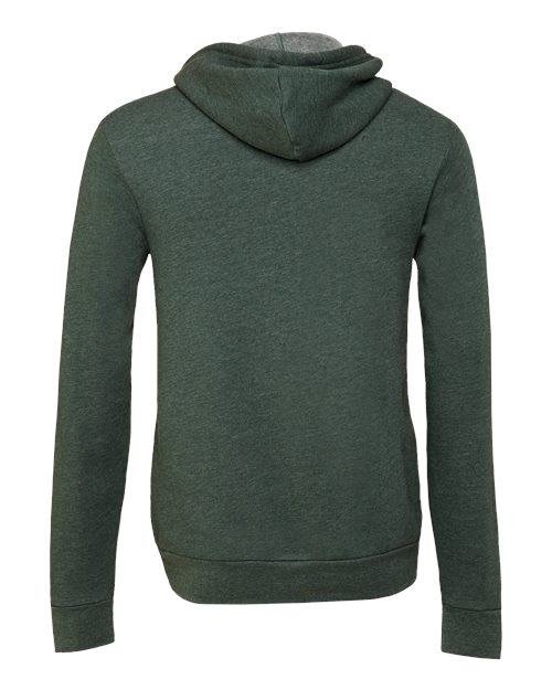 Bella + Canvas 3739 Unisex Poly-Cotton Fleece Full-Zip Hooded Sweatshirt #color_HEATHER FOREST