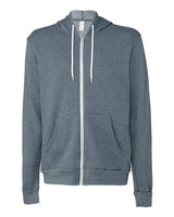 Bella + Canvas 3739 Unisex Poly-Cotton Fleece Full-Zip Hooded Sweatshirt #color_HEATHER SLATE