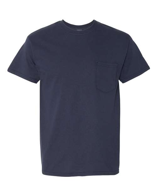 Gildan G530 Adult Heavy Cotton Pocket T-Shirt #color_NAVY