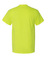 Gildan G530 Adult Heavy Cotton Pocket T-Shirt #color_SAFETY GREEN