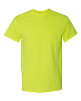 Gildan G530 Adult Heavy Cotton Pocket T-Shirt #color_SAFETY GREEN