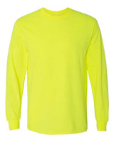 Gildan G540 Adult Heavy Cotton Long-Sleeve T-Shirt #color_SAFETY GREEN