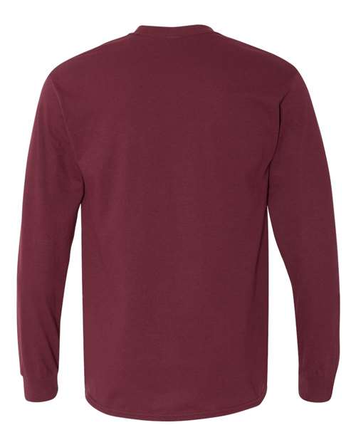 Gildan G540 Adult Heavy Cotton Long-Sleeve T-Shirt #color_MAROON