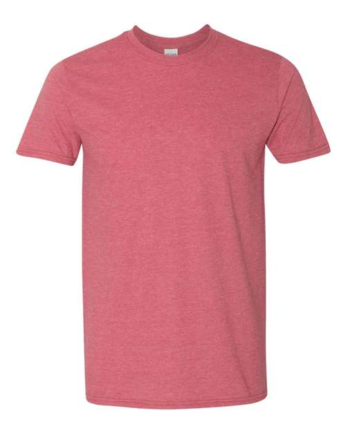 Gildan G640 Adult Softstyle 4.5 oz T-Shirt #color_HEATHER CARDINAL