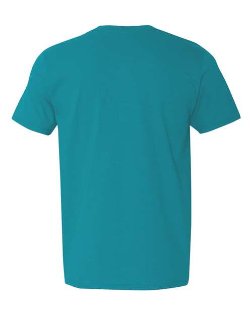 Gildan G640 Adult Softstyle 4.5 oz T-Shirt #color_TROPICAL BLUE