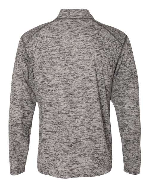 Badger 4172 Tonal Blend Quarter-Zip Pullover #color_Graphite Tonal Blend