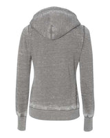 J America JA8912 Ladies' Zen Pullover Fleece Hooded Sweatshirt #color_CEMENT