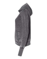 J America JA8912 Ladies' Zen Pullover Fleece Hooded Sweatshirt #color_DARK SMOKE