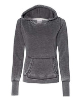 J America JA8912 Ladies' Zen Pullover Fleece Hooded Sweatshirt #color_DARK SMOKE
