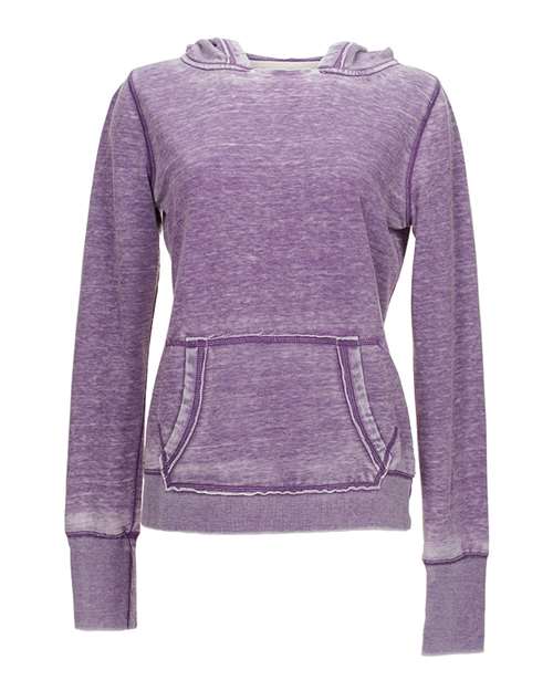 J America JA8912 Ladies' Zen Pullover Fleece Hooded Sweatshirt #color_VERY BERRY