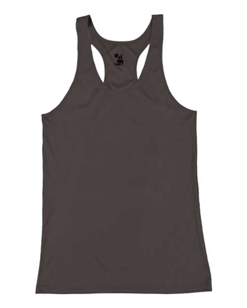 Badger 2166 Girls’ B-Core Racerback Tank Top #color_Graphite