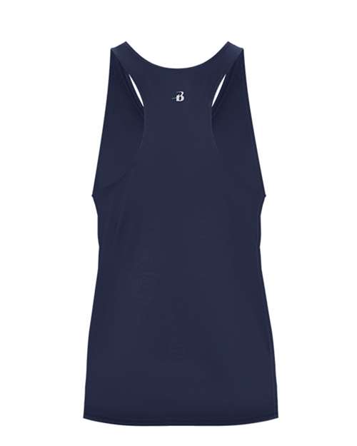 Badger 2166 Girls’ B-Core Racerback Tank Top #color_Navy