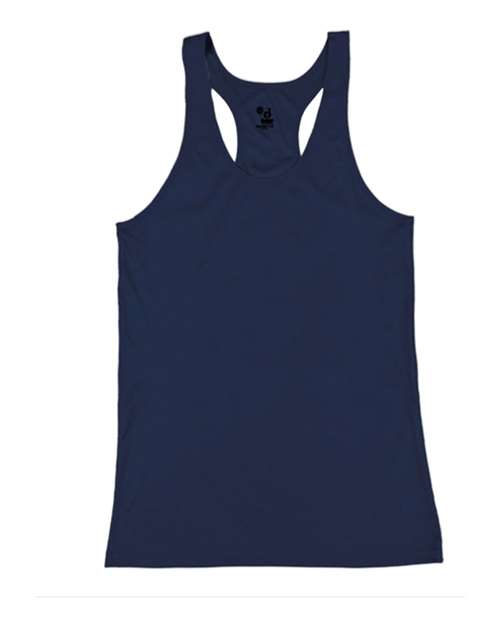 Badger 2166 Girls’ B-Core Racerback Tank Top #color_Navy