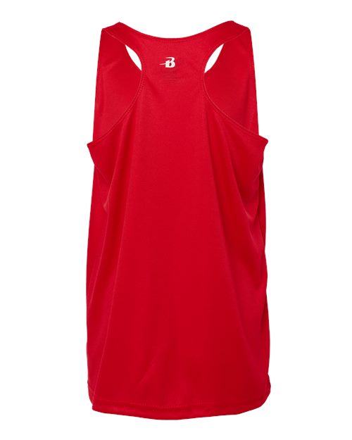 Badger 2166 Girls’ B-Core Racerback Tank Top #color_Red