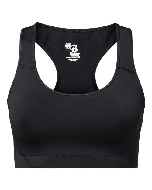Badger 4636 Women's B-Sport Bra Top #color_Black