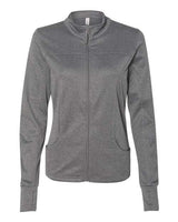 Independent Trading Co. EXP60PAZ Women's Poly-Tech Full-Zip Track Jacket #color_Gunmetal Heather