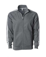 Independent Trading Co. EXP70PTZ Lightweight Poly-Tech Full-Zip Track Jacket #color_Gunmetal Heather