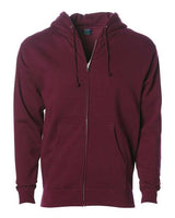 Independent Trading Co. IND4000Z Heavyweight Full-Zip Hooded Sweatshirt #color_Maroon