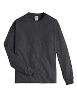Hanes 5586 Adult Authentic-T Long-Sleeve T-Shirt #color_CHARCOAL HEATHER
