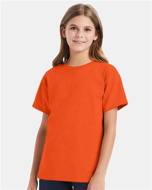 Hanes 5480 Youth Comfortsoft Cotton T-Shirt #color_ORANGE