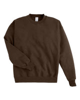 Hanes F260 Adult Ultimate Cotton 90/10 Fleece Crew #color_DARK CHOCOLATE