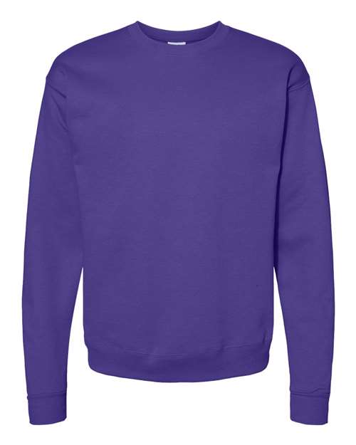 Hanes P1607 Unisex Ecosmart 50/50 Crewneck Sweatshirt #color_PURPLE