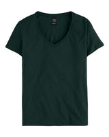 Hanes S04V Ladies' Nano-T V-Neck T-Shirt #color_DEEP FOREST
