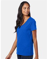 Hanes S04V Ladies' Nano-T V-Neck T-Shirt #color_DEEP ROYAL